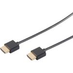 Super Slim High Speed HDMI Kabel mit Ethernet schwarz - Länge: 2,0 m (77472-36)
