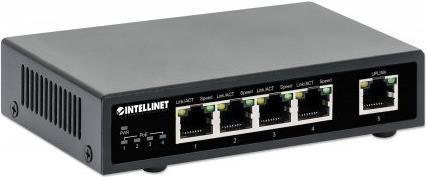 Intellinet Switch 4 x 10/100/1000 (PoE+) + 1 x 10/100/1000 (Uplink) (561839)