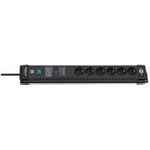Brennenstuhl Premium-Line, power distribution unit, 6 sockets, 3m, black, with switch and surge protection (1951160401)