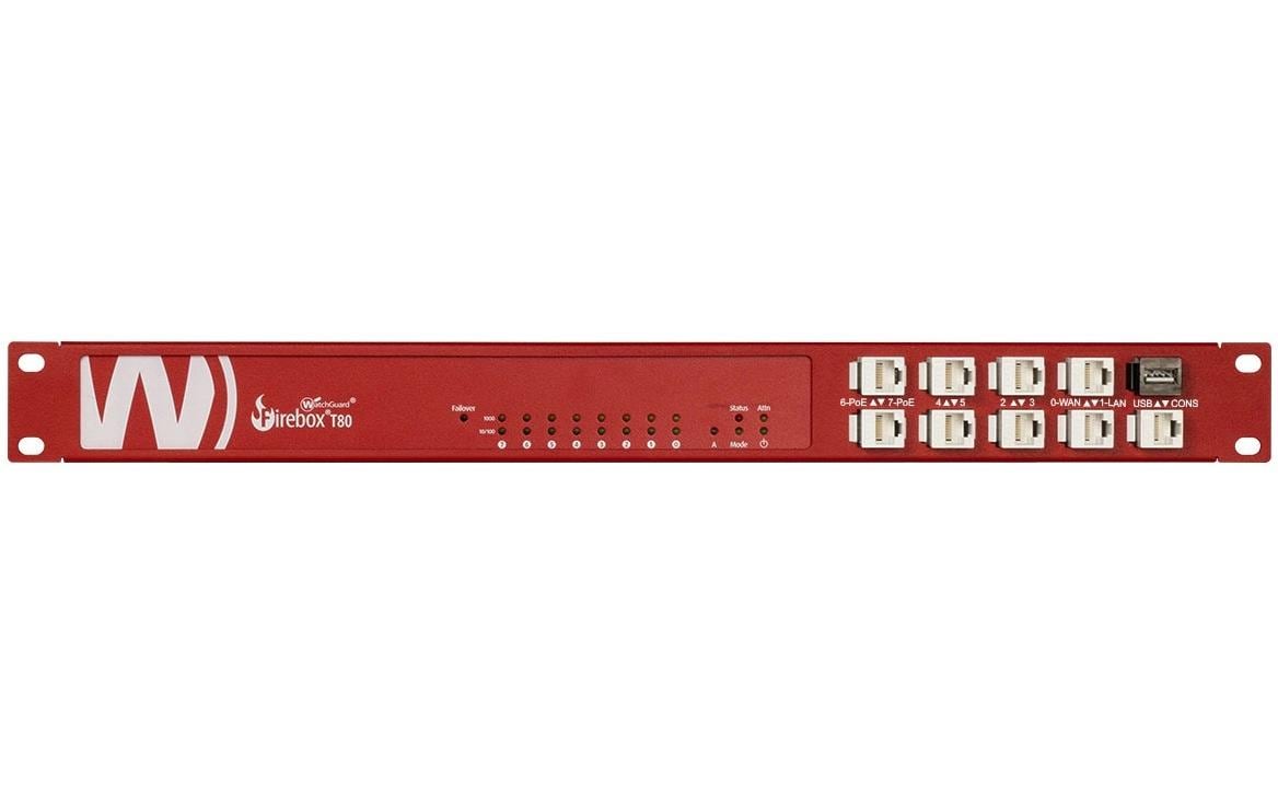 Rackmount.IT RM-WG-T7 19" 1U Rack-Montageschelle für WatchGuard Firebox T80/T85 WatchGuard Red