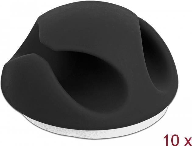 DeLOCK Kabelhalter Tisch montierbar, Oberfläche montierbar, geeignet für Wandmontage (18345)