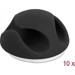 DeLOCK Kabelhalter Tisch montierbar, Oberfläche montierbar, geeignet für Wandmontage (18345)