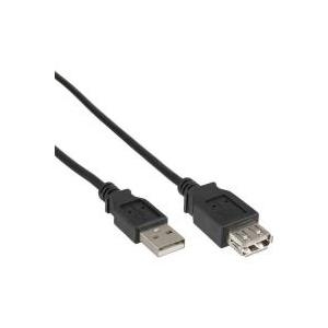 InLine® USB 2.0 Verlängerung, St/Bu Typ A, schwarz, 1,8m (34618B)