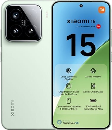 Xiaomi 15 5G Dual Sim 12GB RAM 256GB - Green [Energieklasse A]   (MZB0IULEU)