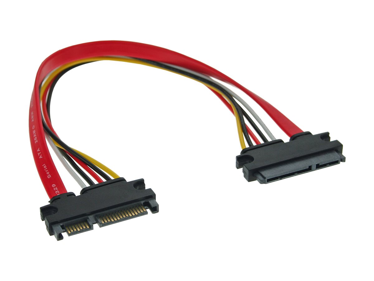 InLine SATA+Strom Verlängerungskabel Intern SATA 6Gb/s Stecker/Buchse 0,5 m Mehrfarbig