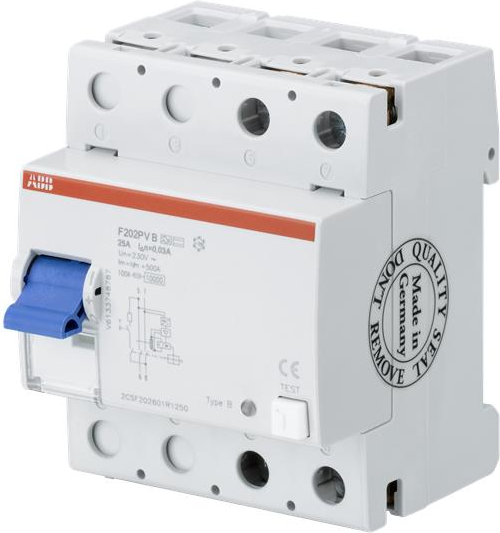 ABB STOTZ-KONTAKT FI-Schutzschalter F202B+25/0.03 (2CSF202701R1250)