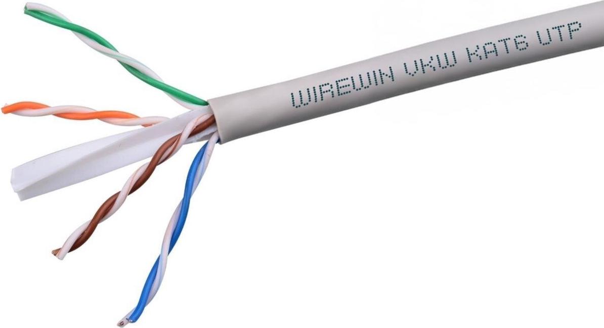 Wirewin KAT6 Kabelbox 305 Meter, 250MHz, U/UTP, 4x1P Netzwerkkabel (VKBOX KAT6 UTP 305.0)