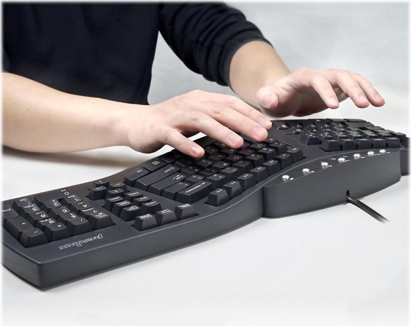 Perixx Periboard-512 Ergonomische USB-Tastatur QWERTZ Schwarz