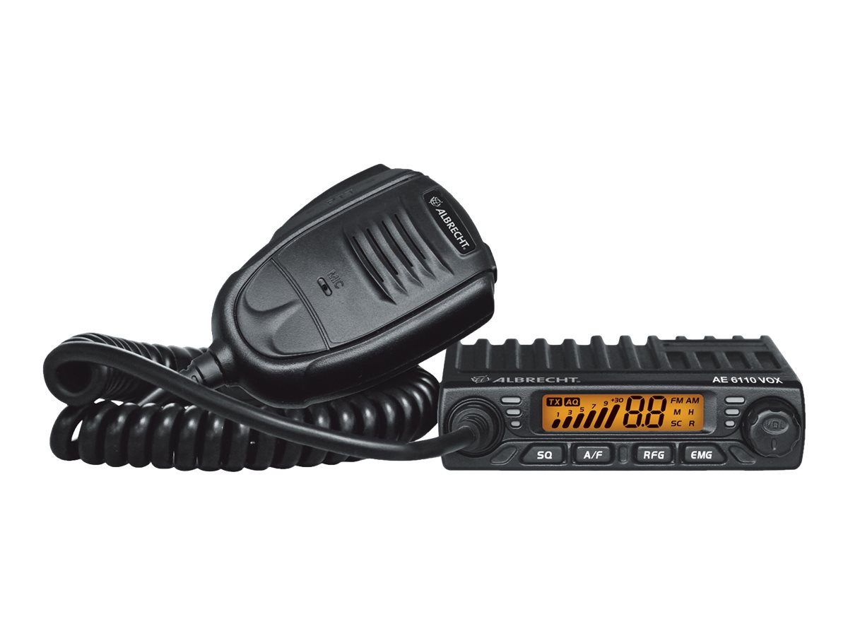 Albrecht AE 6110 VOX Mini-CB-Funkgerät 8 W 400 Kanäle AM/FM LED Schwarz
