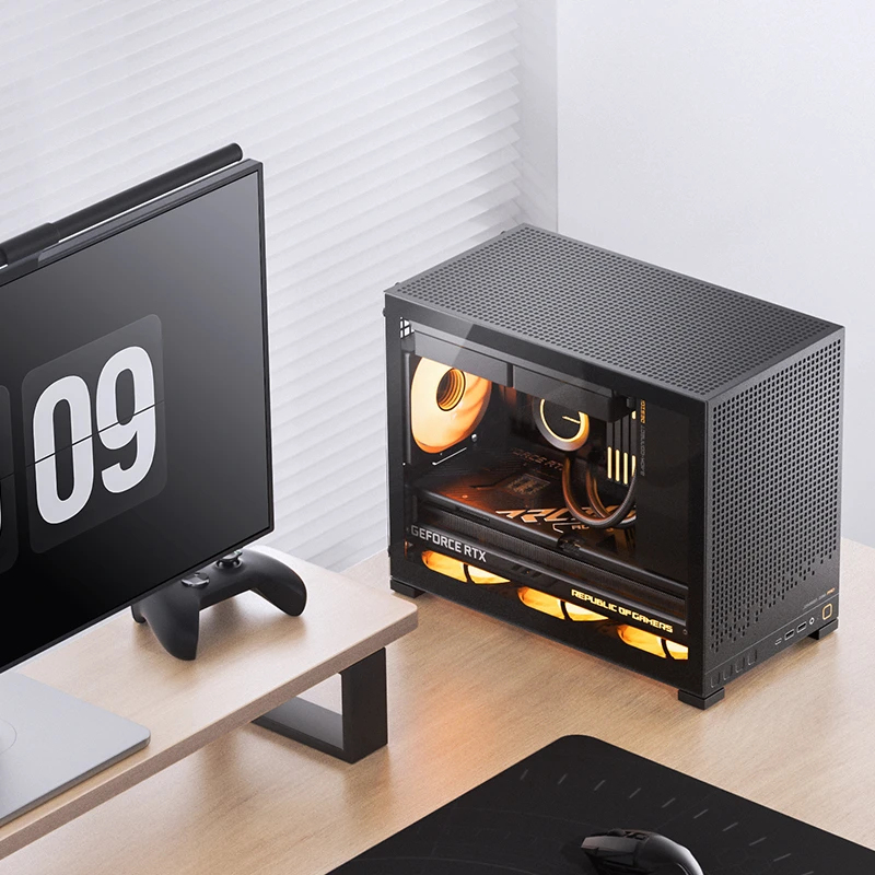 Jonsbo D32 PRO Midi Tower PC-Gehäuse Micro-ATX Tempered Glass Schwarz