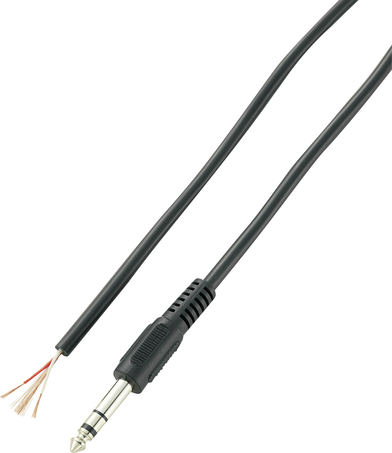 VOLTCRAFT Klinken-Steckverbinder 6.35 mm Stecker, gerade Polzahl: 3 Stereo Schwarz XL-AC63DGW 1 St. (93025c211)