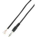VOLTCRAFT Klinken-Steckverbinder 6.35 mm Stecker, gerade Polzahl: 3 Stereo Schwarz XL-AC63DGW 1 St. (93025c211)