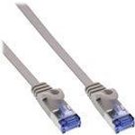 InLine® Patchkabel flach, U/FTP, Cat.6A, grau, 10m (71800)