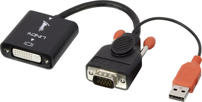 Lindy VGA auf DVI-D Konverter Zum Anschluss einer VGA-Quelle an einem DVI Display (38184)