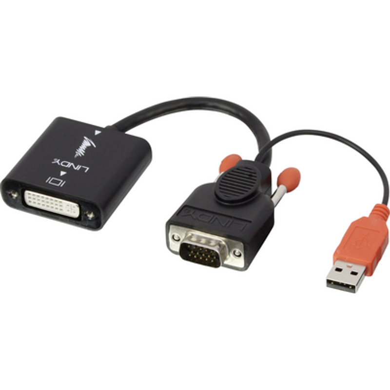 Lindy VGA auf DVI-D Konverter Zum Anschluss einer VGA-Quelle an 