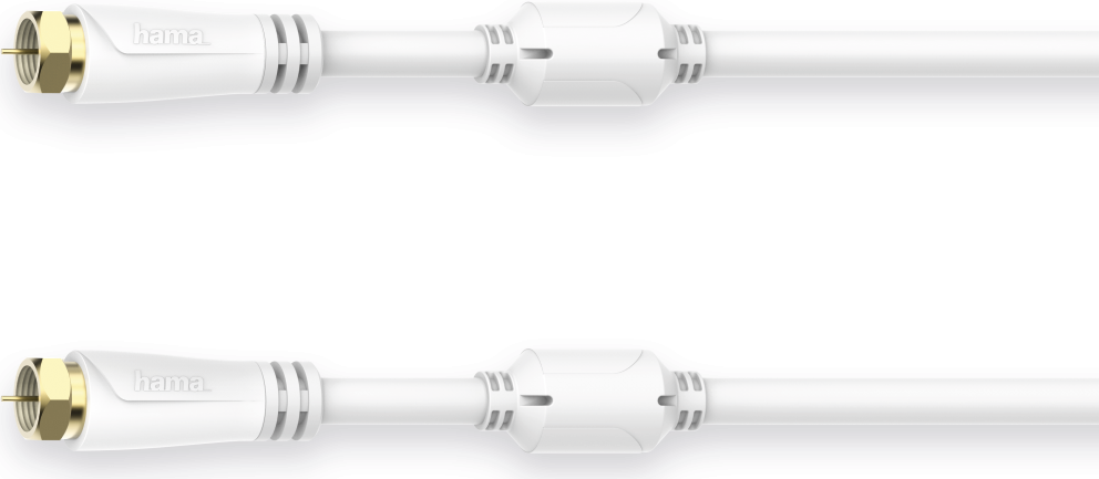 Hama Anschluss-/Verbindungskabel, a) von 1x F-Stecker, b) auf 1x F-Stecker, 3 Meter, dreifach geschi (00205252)