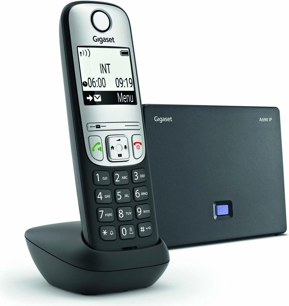 Gigaset A690 IP Schnurloses Telefon / VoIP-Telefon mit Rufnummernanzeige (S30852-H2811-R601)