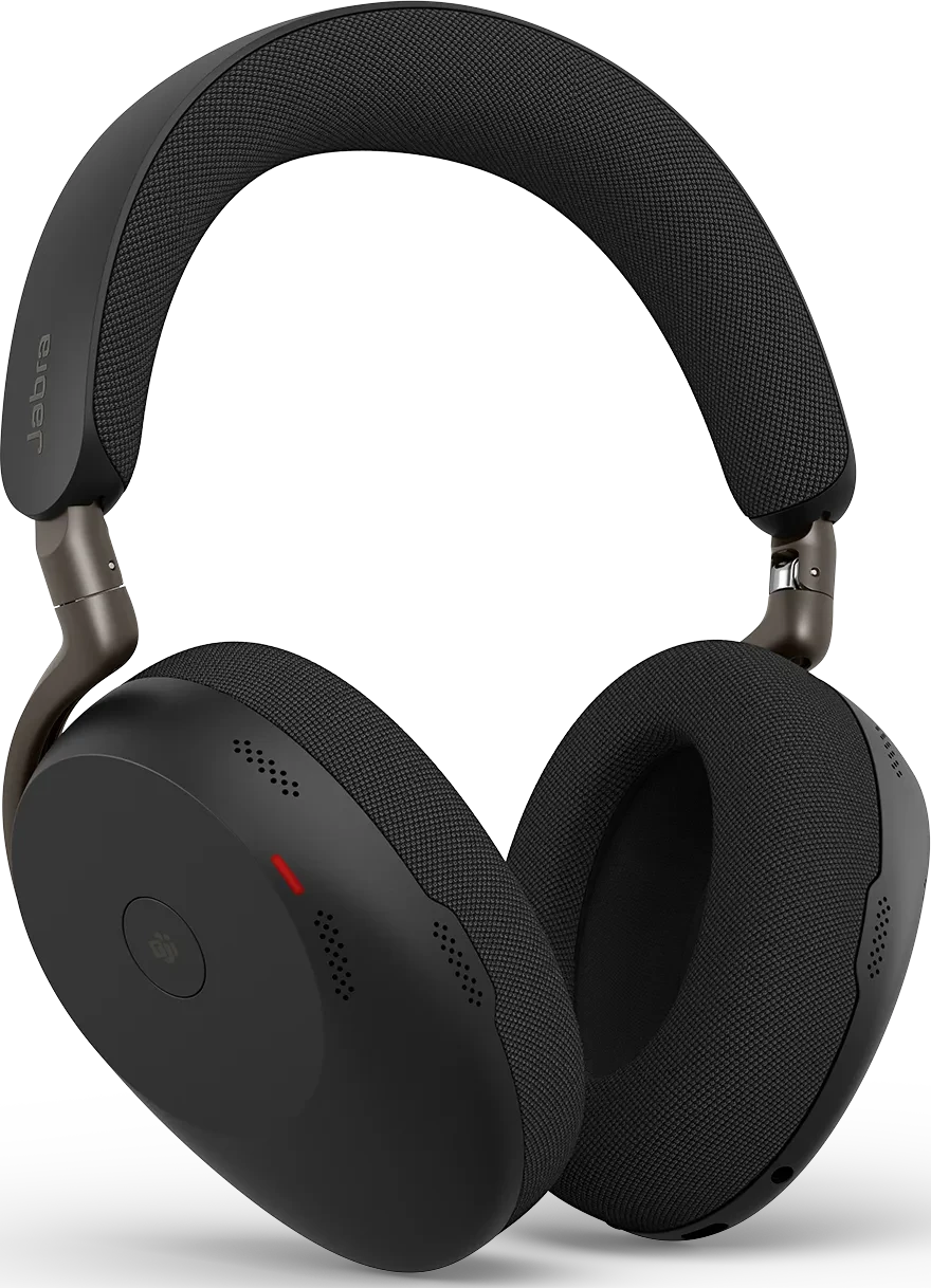 Jabra Evolve3 85 UC Wireless Headset Link 390c Schwarz mit Wireless Charging Pad (38599-989-889) (geöffnet)