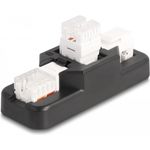 Delock Keystone LSA Set mit Auflegehalterung RJ45 / RJ11 Cat.6 schwarz (87104)