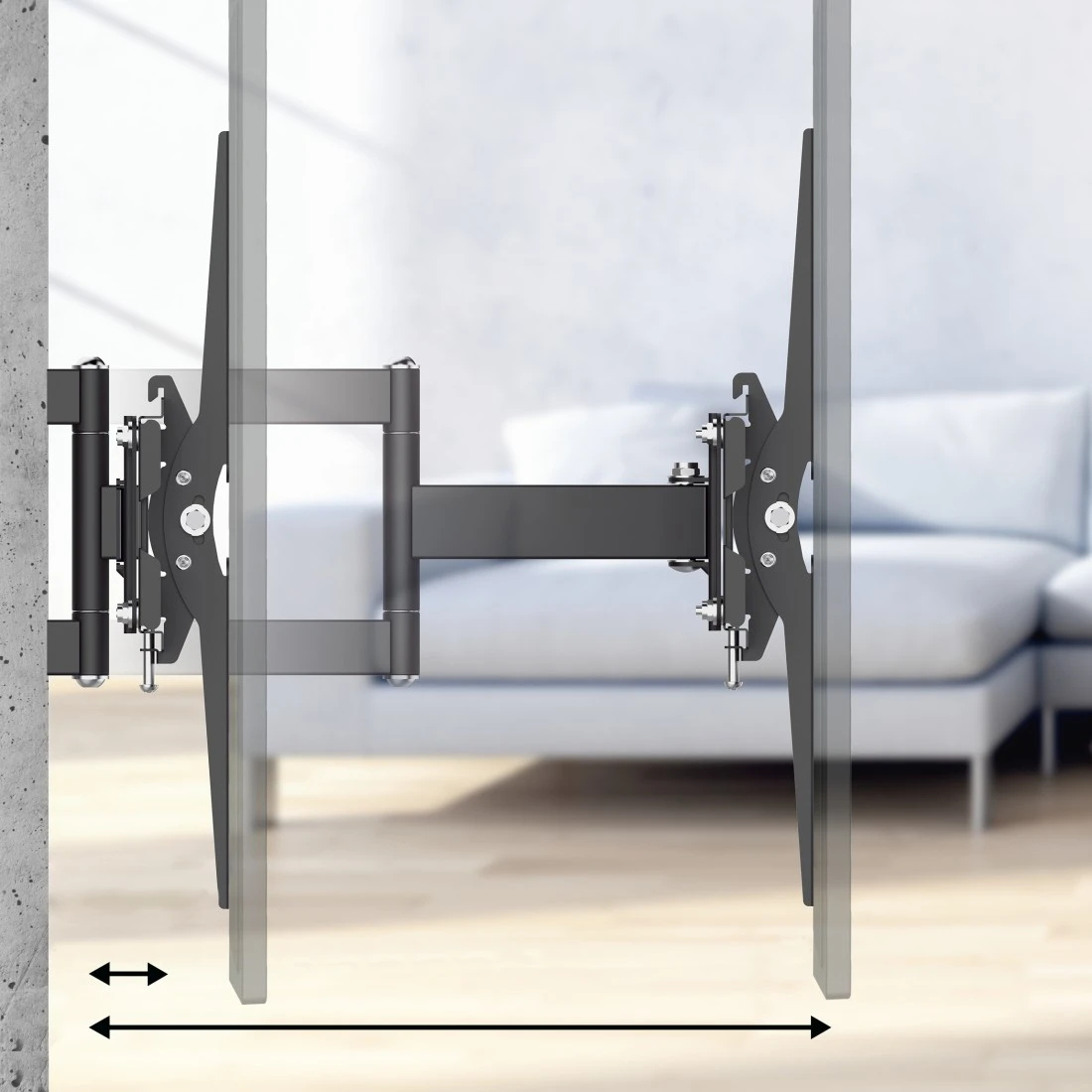 Hama TV-Wandhalterung schwenkbar neigbar 32–85" bis 50 kg Schwarz