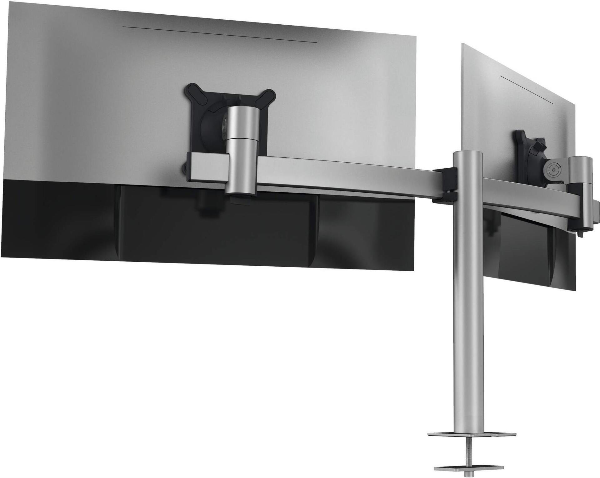 DURABLE Monitor Halterung PRO für 2 Monitore 21"–27" 8 kg Silber