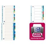 ELBA Kunststoff-Register, blanko, farbig, A4, 12-teilig, Ü.b Überbreite, aus weichem PP, 0,12 mm, komplett durchgefärbt (172102-20)