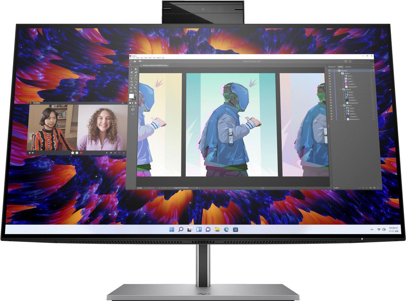 HP Z24m G3 LED-Monitor 60,5 cm 23.8" 2560 x 1440 QHD @ 90 Hz IPS 400 cd/m² 1000:1 DisplayHDR 5 ms HDMI DisplayPort USB-C [Energieklasse F] (4Q8N9AA#ABB) (geöffnet)