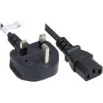 Alcasa P7030-S030 Stromkabel Schwarz 3 m Netzstecker Typ G C13-Koppler (P7030-S030)