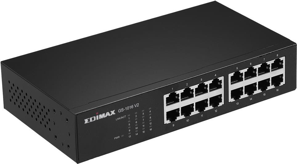 Edimax GS-1016 V2 Gigabit Switch 16 Ports Schwarz