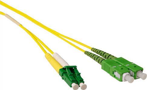 ACT 1 meter LSZH Singlemode 9/125 OS2 fiber patch cable duplex with LC/APC8 and SC/APC8 connectors. (RL2701)