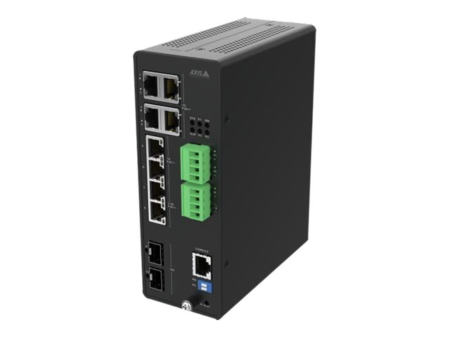 Axis D8208-R Industrieller Managed PoE++ Switch 8-Port 10 Gigabit Ethernet Schwarz