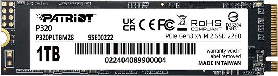 SSD Patriot Viper P320 M.2 PCI-Ex4 NVMe 1TB 3GB/s (P320P1TBM28)