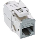8er Pack InLine® Keystone RJ45 Buchse, geschirmt, Cat.6A, grau (76207)