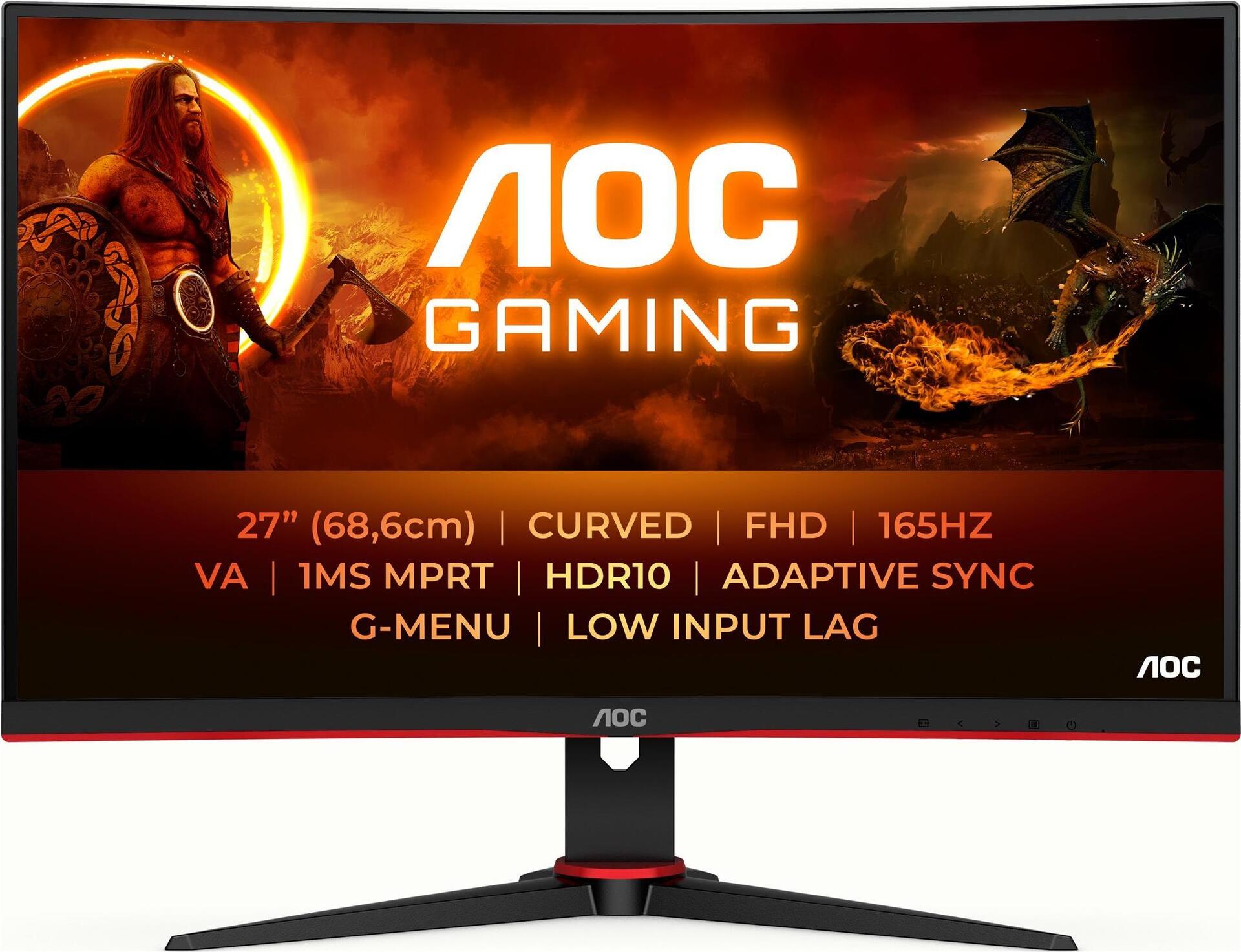 AOC G2 C27G2E/BK Computerbildschirm 68,6 cm (27 Zoll) 1920 x 1080 Pixel Schwarz - Rot [Energieklasse E] (C27G2E/BK)