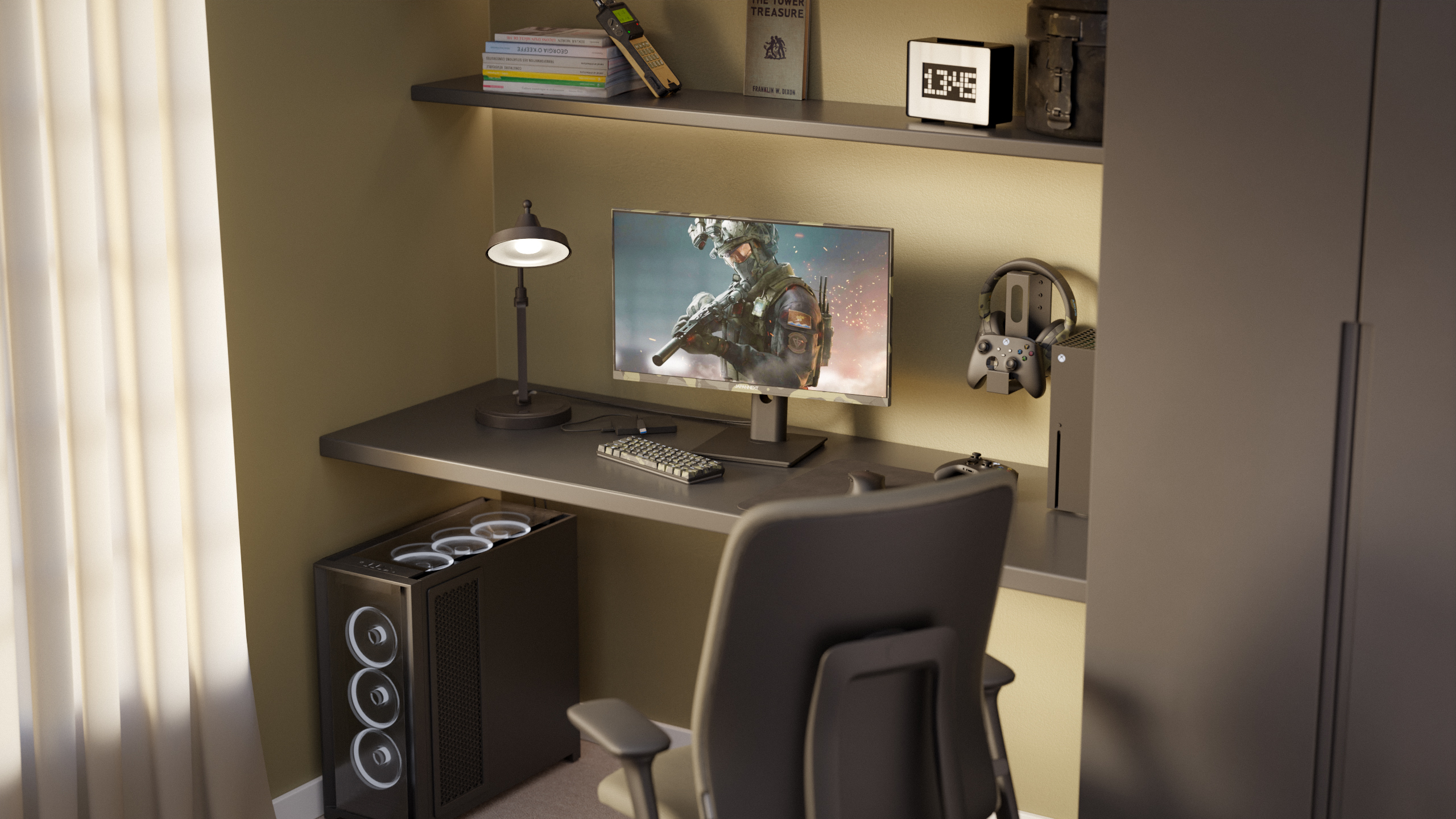 JAPANNEXT JN-IPS238FHD200F-HSP-CAMO 23.8" IPS Gaming Monitor 200 Hz 0.5 ms Schwarz