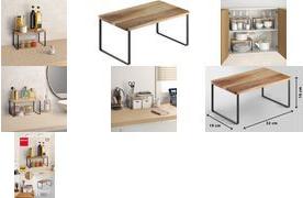 metaltex Gewürzregal York LAVA, 1 Etage Regalboden aus geöltem Akazienholz, rutschfeste Puffer, - 1 Stück (350808000)