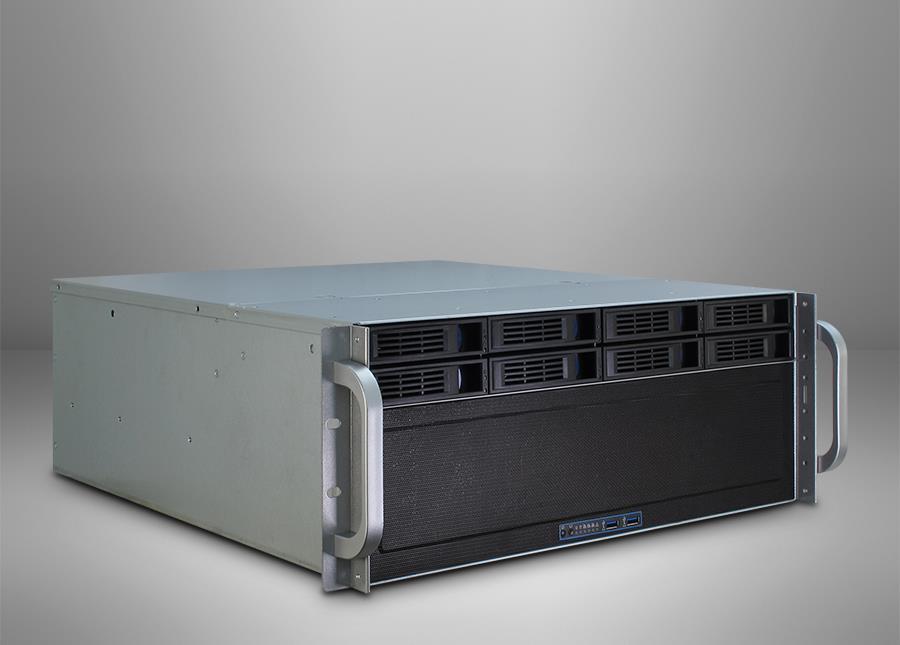 Inter-Tech IPC 4U-4408 Rack-Gehäuse 4U Schwarz, Grau