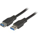 EFB-Elektronik USB3.0 Verlängerungskabel A-A, St.-Bu., 5,0m, schwarz, Premium Hersteller: EFB Elektronik (K5237.5)