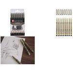 SAKURA Fineliner PIGMA MICRON, 8er Etui, schwarz sortiert in den Strichstärken: 0,15 mm, 0,2 mm, 0,25 mm, - 1 Stück (POXSDK8)