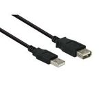 Verlängerung USB 2.0 Stecker A an Buchse A, schwarz, 3m, Good Connections® (2511-OF3S)
