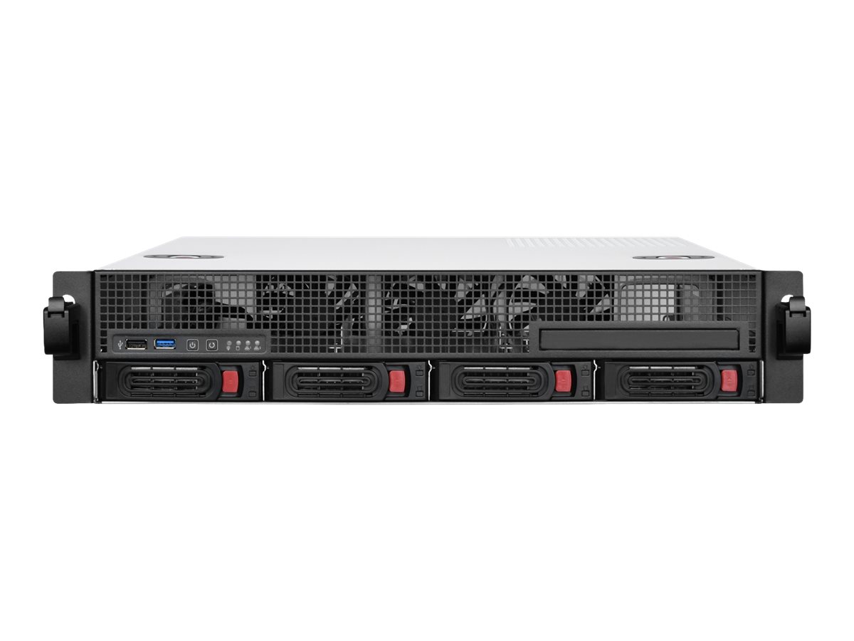 Silverstone RM21-304 2U Rack-Gehäuse Micro ATX ohne Netzteil Schwarz, Silber