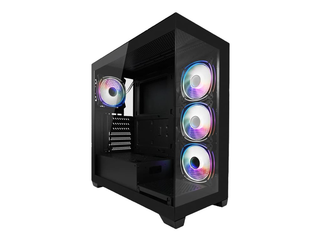 LC-Power 715B Midi-Tower ATX Gehärtetes Glas RGB Schwarz
