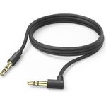 Hama Aux-Kabel 3,5 mm Klinke - 3,5 mm Klinke, 90° Winkelstecker, 2,0 m, Schwarz (00201530)