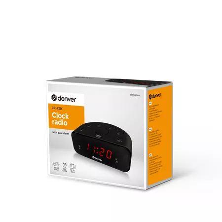 Denver CR-430 Radiowecker FM PLL LED 0,6" Schwarz