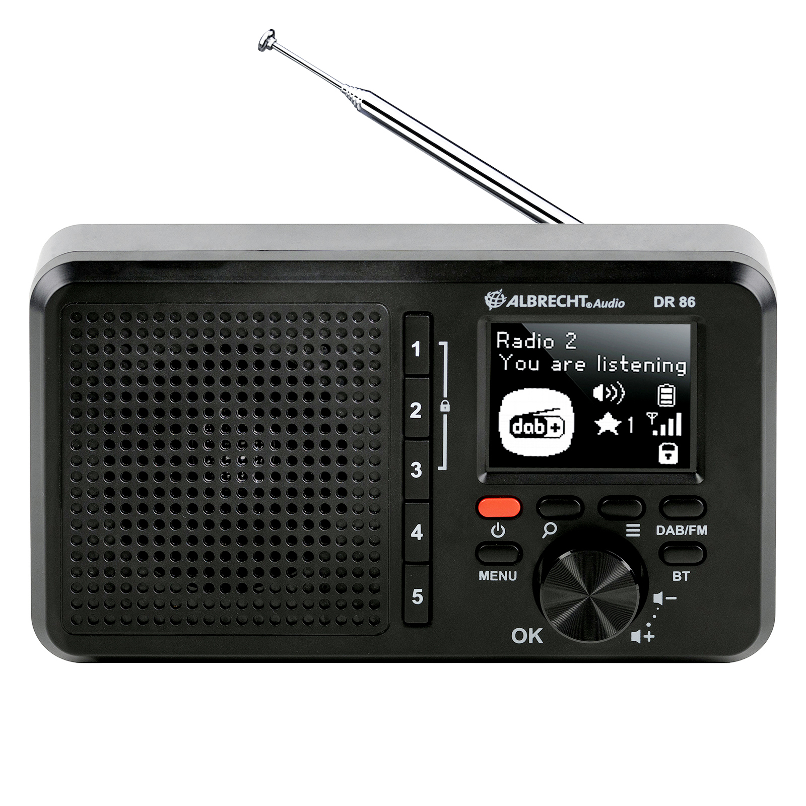 Albrecht DR 86 Tragbares Radio DAB+ FM Schwarz
