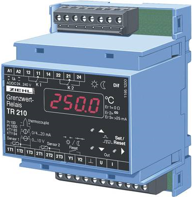 ZIEHL Elektronischer Temperaturwächter und -regler TR 210 T224071 24 - 240 V DC/AC Ausgänge 2 Relais (T224071)