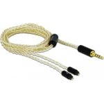 Delock Audio Kabel 3,5 mm 4 Pin Klinkenstecker zu 2 x 2 Pin Stecker 1,25 m (85849)