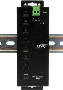 EXSYS EX-1147HMVS Schnittstellen-Hub USB 3.2 Gen 1 (3.1 Gen 1) Type-C Schwarz (EX-1147HMVS)