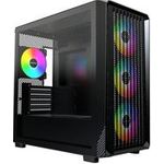 Montech X5M PC-Gehäuse, Midi-Tower, Micro-ATX, ARGB, Tempered Glass - schwarz (X5M (B))