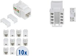 LogiLink Keystone Modul Kat.6, Klasse E, ungeschirmt, IDC- Anschluss mit 110 oder LSA Werkzeug, mit T568A & T568B - 1 Stück (NK4056)